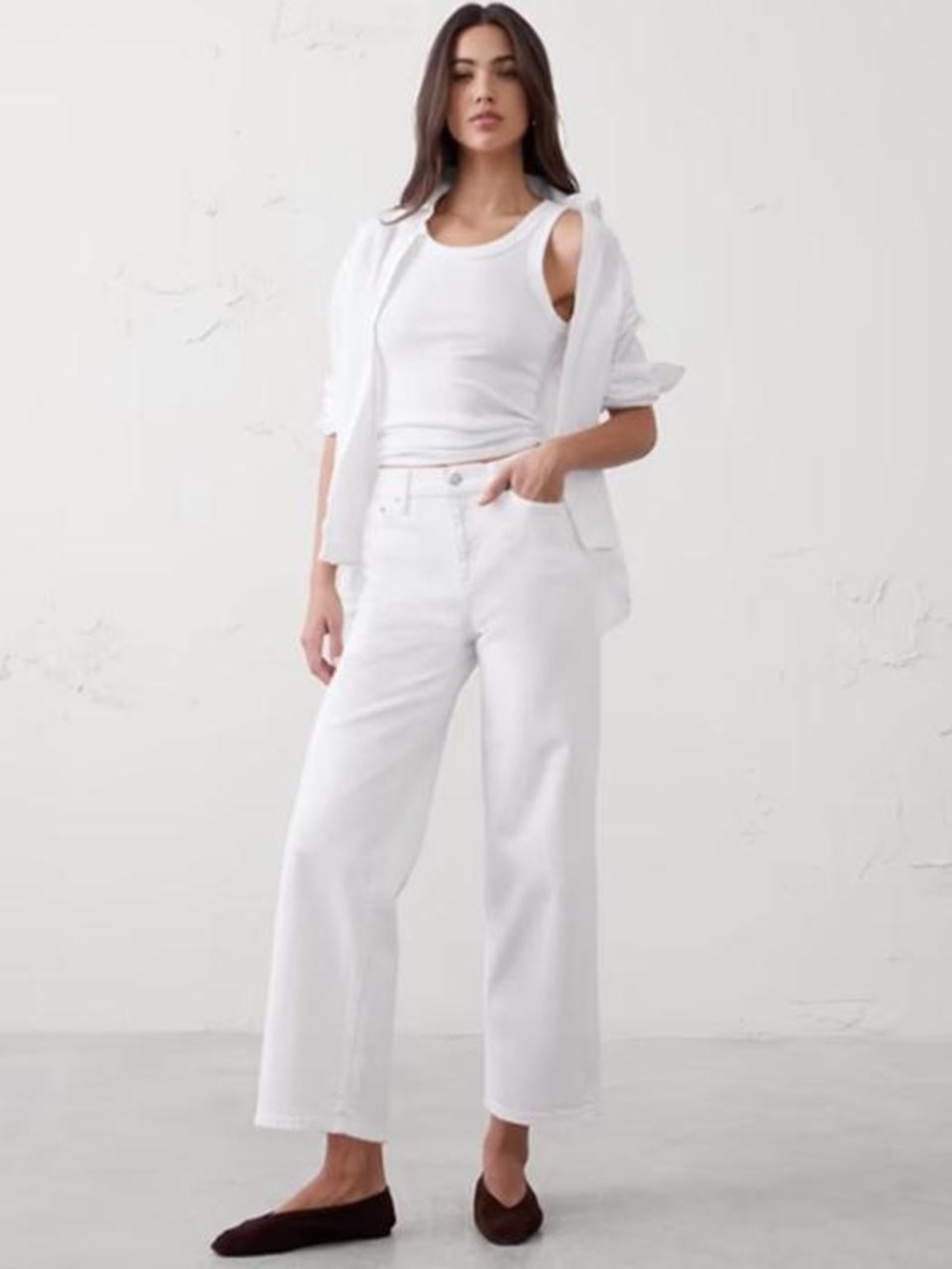 NWT Banana Republic white high-rise straight fit jeans Size 28 #timeless